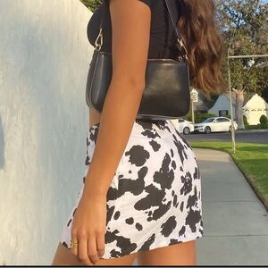 Glassons cow print mini skirt
